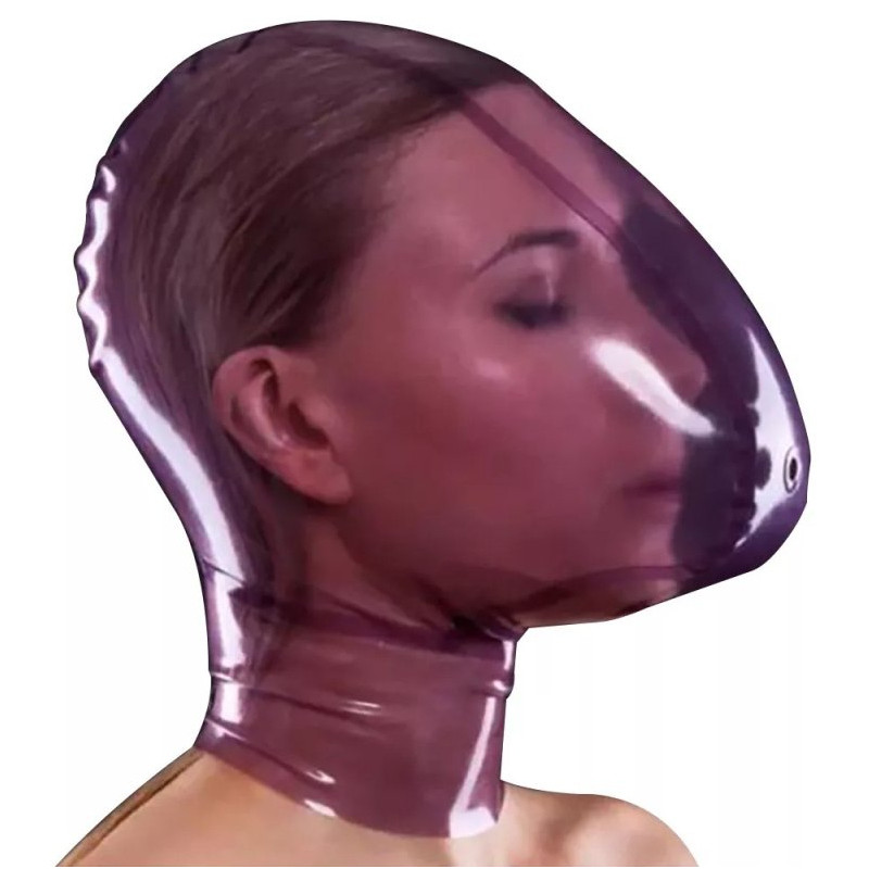 LateXcite Cagoule Fetish Breath Violet